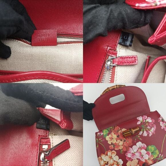 Gucci Bamboo Red And Multicolor Leather 409398 B019491568 - Picture 8 of 10